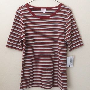 LuLaRoe Gigi Striped Sparkle Top